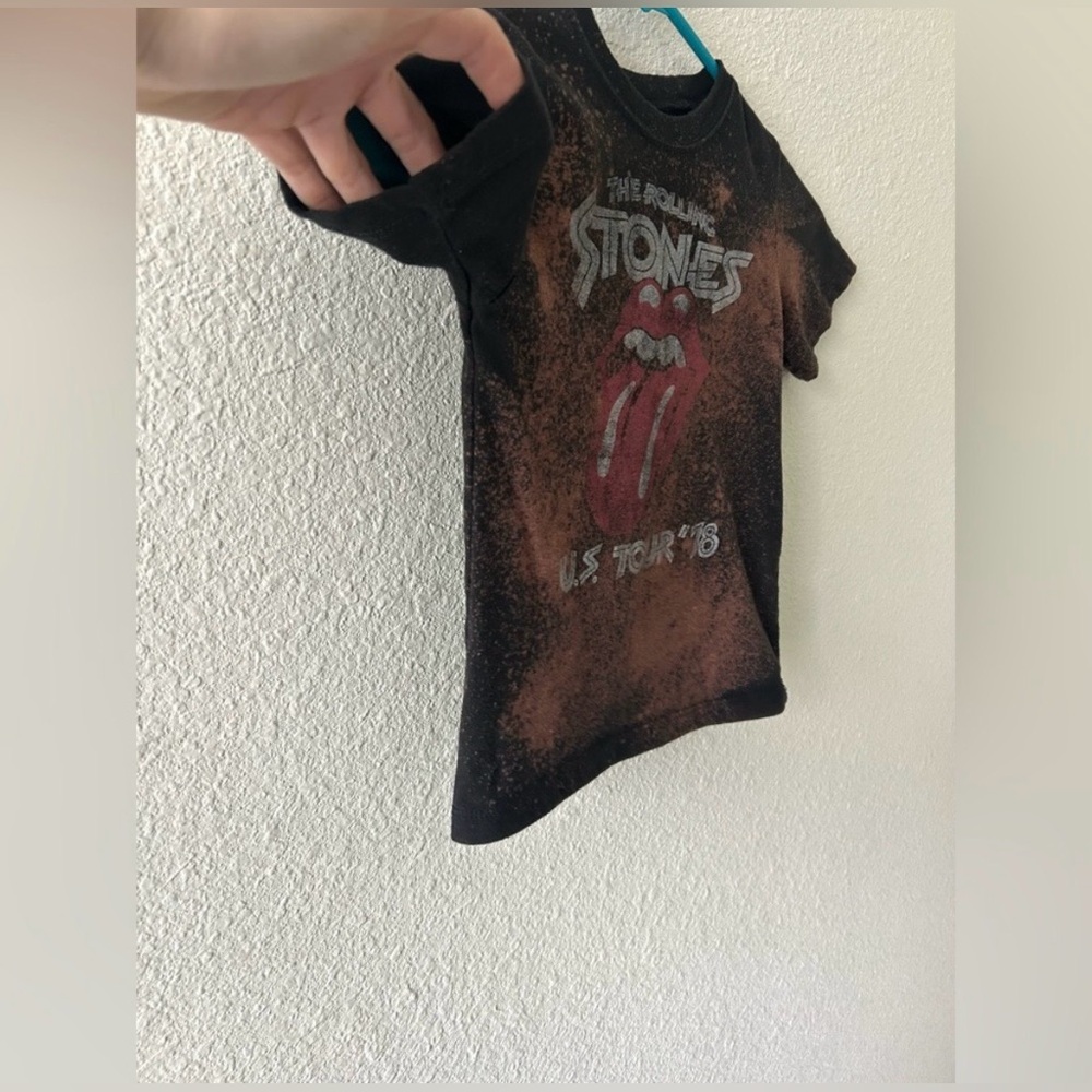 Rolling Stones US Tour ’78 Toddler Tee Size 4 | Bleach Splatter Graphic Shirt - Picture 2 of 9